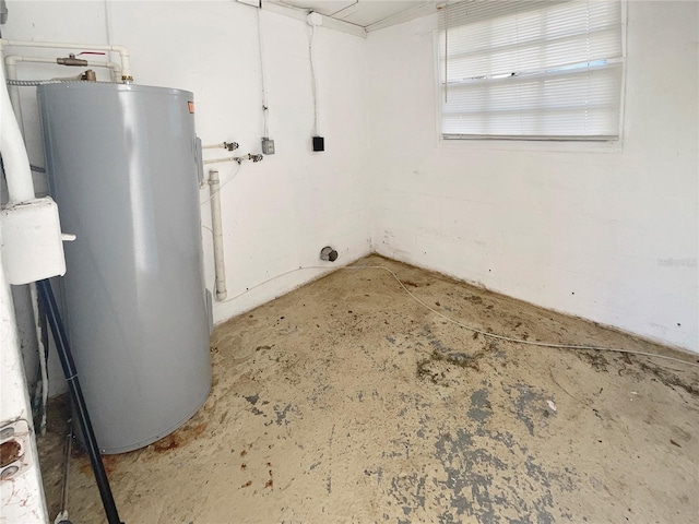 interior space featuring water heater