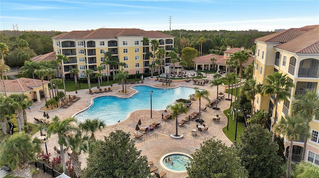 8801 Worldquest Blvd Unit 4406, Orlando, FL 32821 - pool with a fire pit, a hot tub, and a patio area