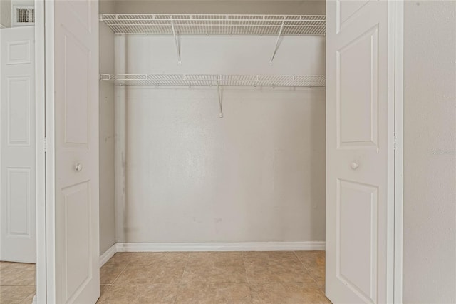 closet featuring visible vents