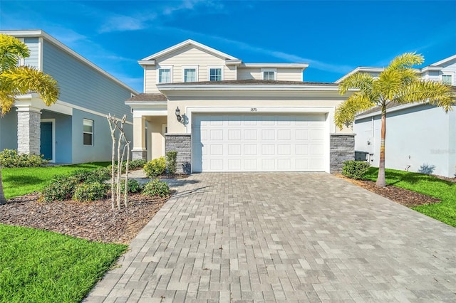 view of front of home featuring a garage