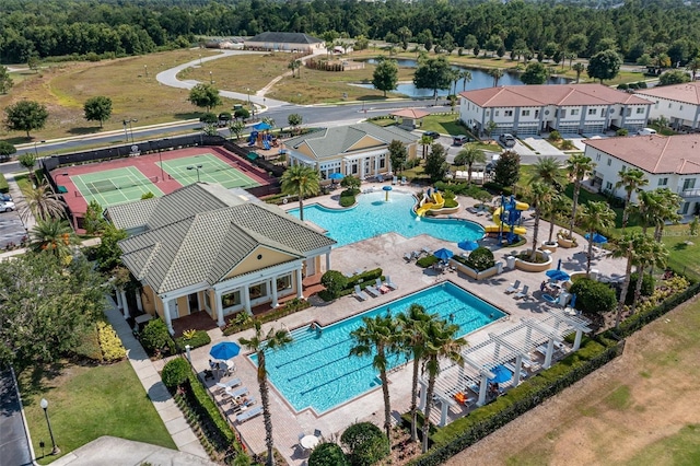 birds eye view of property