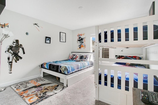 bedroom with carpet floors