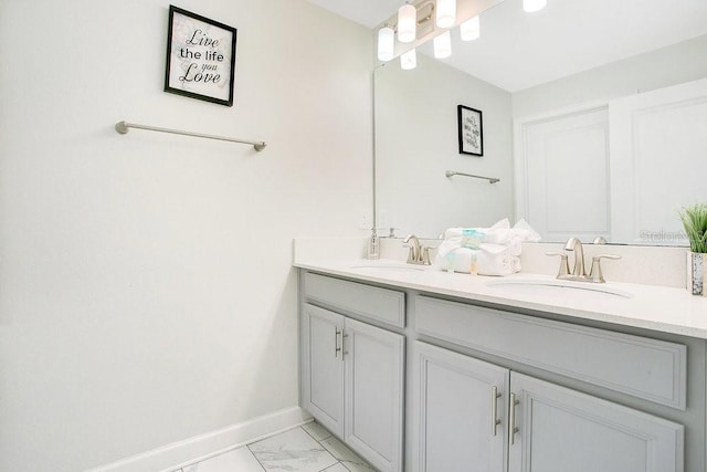 bathroom featuring vanity