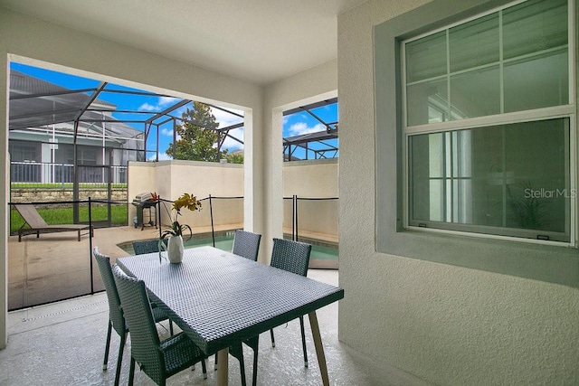 view of sunroom