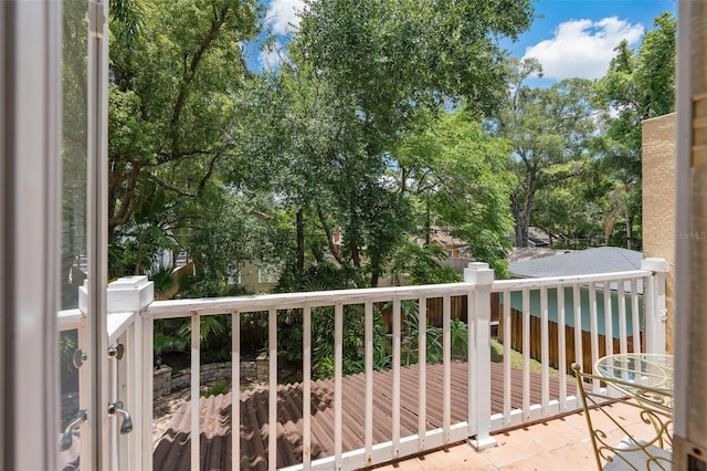 view of balcony