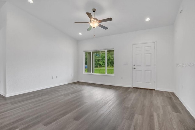 297 Malauka Run, Ocklawaha, FL 32179 - spare room with hardwood / wood-style floors and ceiling fan