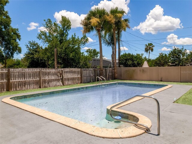 view of pool featuring a fenced backyard