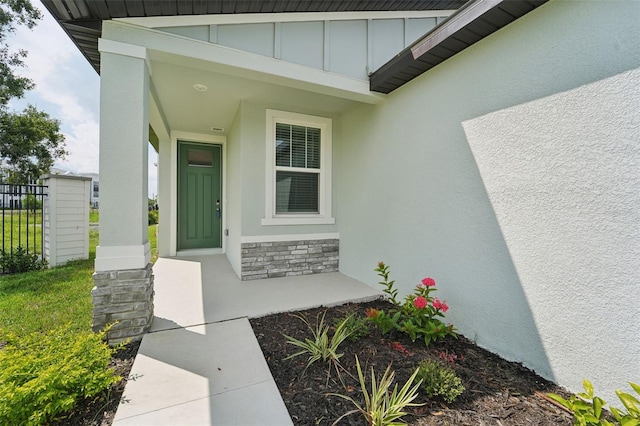 view of doorway to property