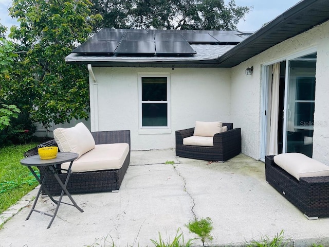 view of patio with an outdoor hangout area