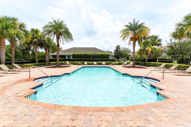 view of pool with a patio