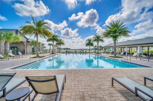 view of pool with a patio