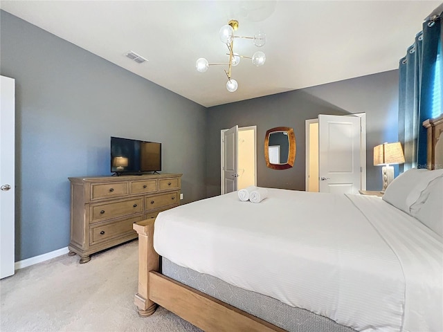 view of carpeted bedroom