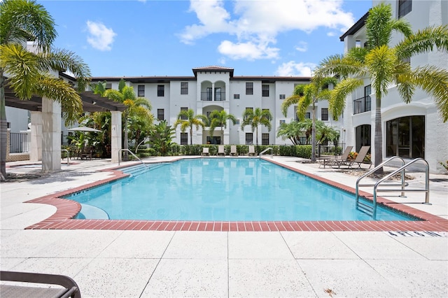 view of pool with a patio area