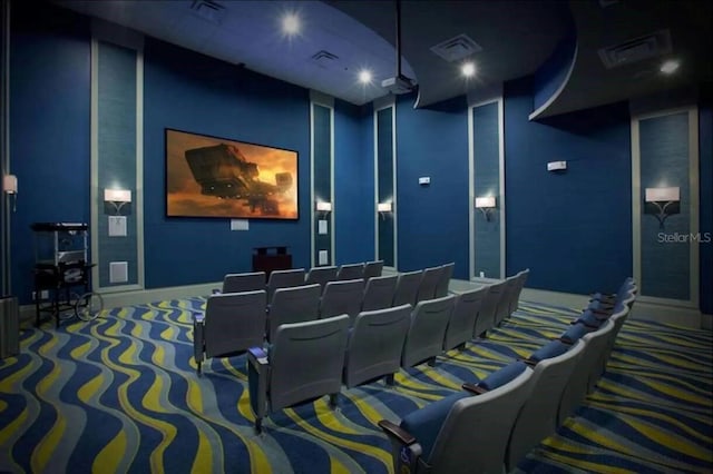 cinema with carpet flooring