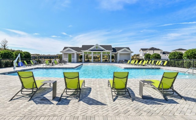 view of pool with a patio area