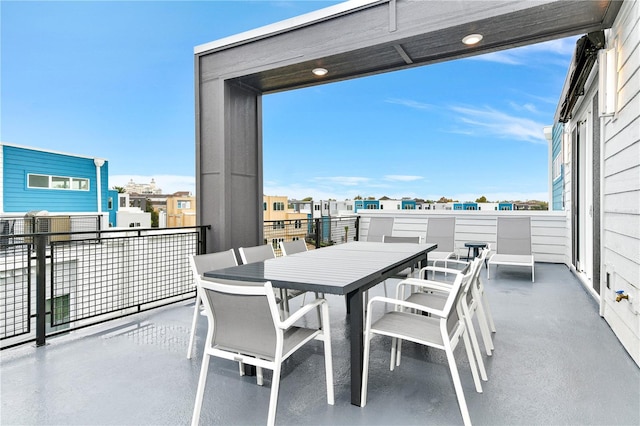 view of patio / terrace with a balcony