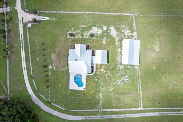 bird's eye view featuring a rural view