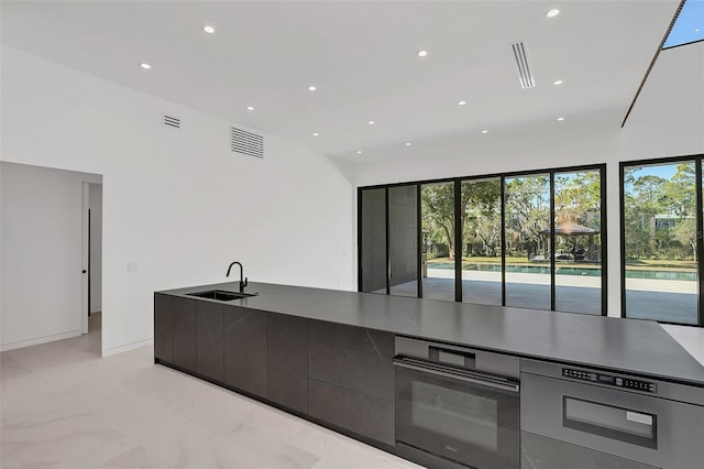 kitchen with sink and oven