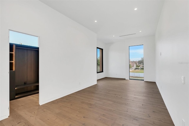 empty room featuring light hardwood / wood-style floors