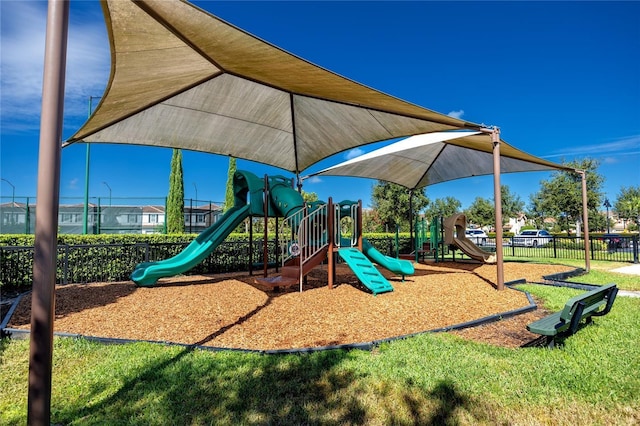 view of jungle gym