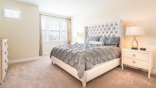 bedroom featuring carpet