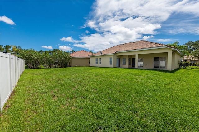 exterior space featuring a yard