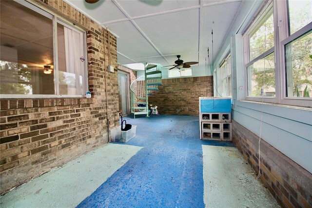 view of patio / terrace with ceiling fan