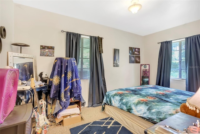 view of carpeted bedroom