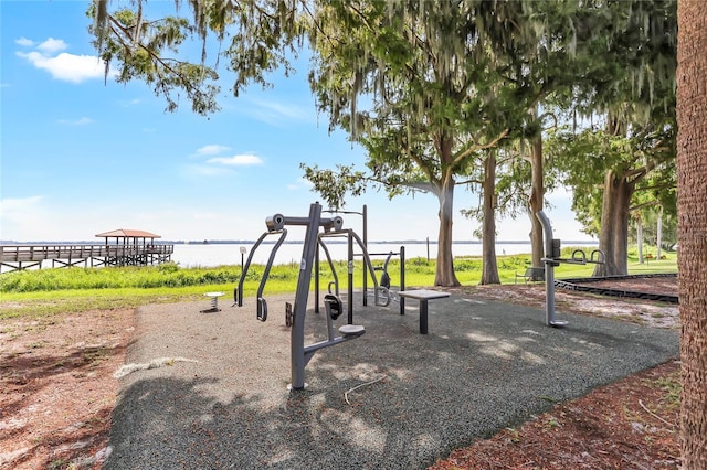 exterior space featuring a playground