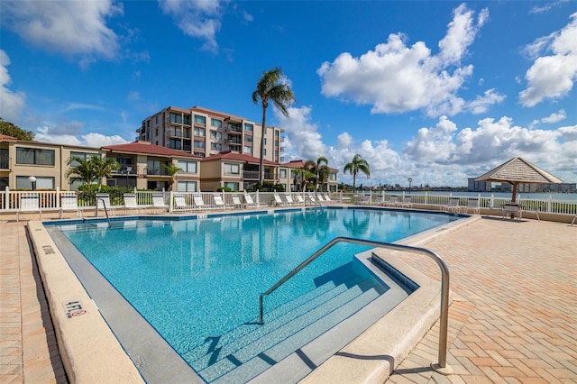 view of pool with a patio area