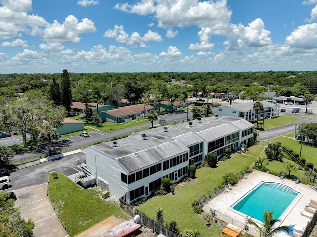 aerial view featuring a residential view