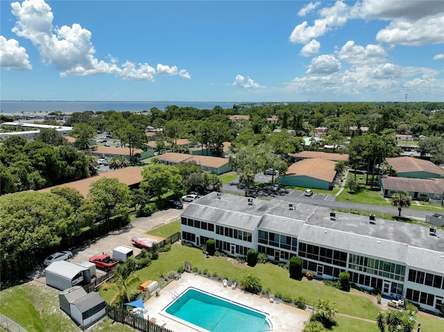 drone / aerial view featuring a residential view