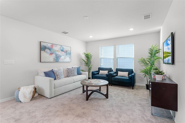 view of carpeted living room