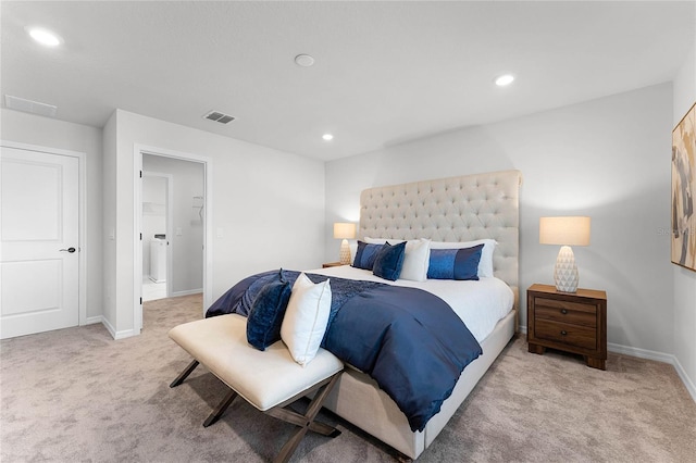 view of carpeted bedroom