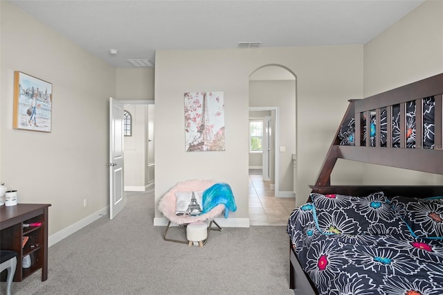 bedroom featuring carpet floors