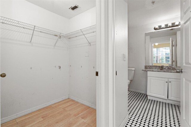 walk in closet with sink