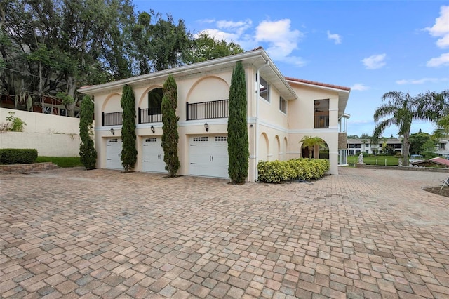 view of home's exterior featuring a garage