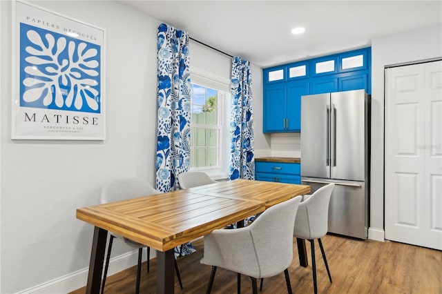 dining area featuring light hardwood / wood-style floors