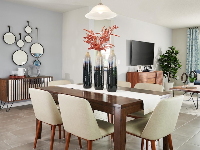 view of tiled dining space