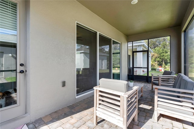 view of sunroom