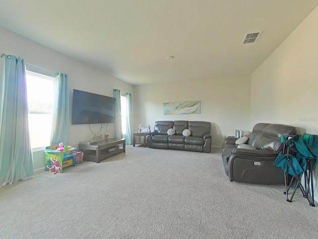 view of carpeted living room