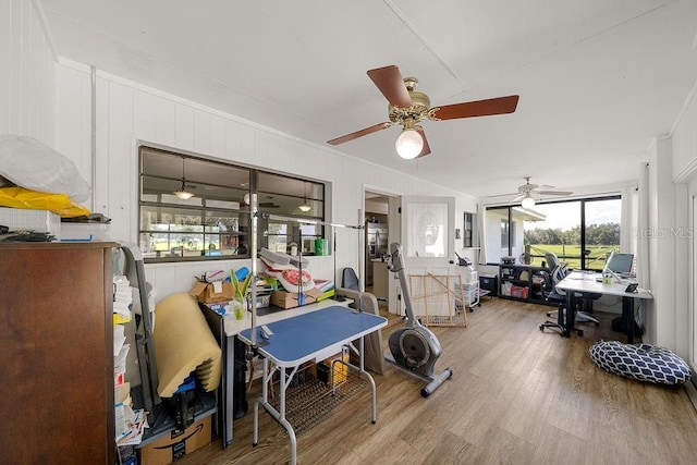 interior space featuring light wood-type flooring