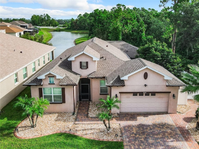 view of front of home featuring a garage