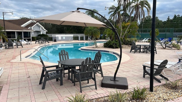 view of pool with a patio