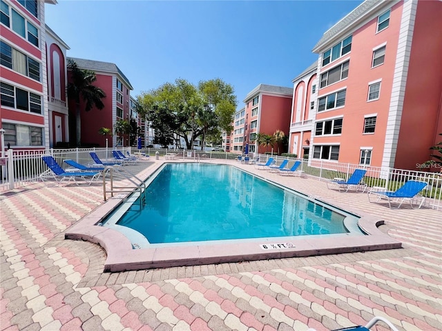 view of pool with a patio