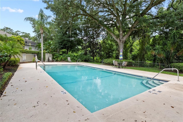 view of pool with a patio