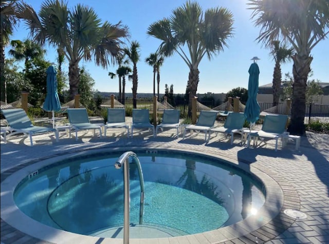 view of pool with a patio