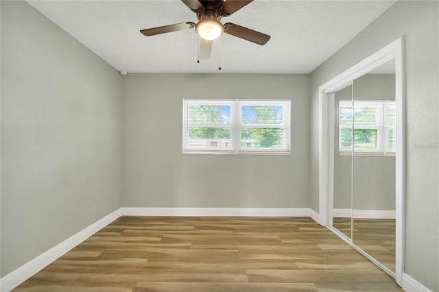 empty room with light wood-type flooring