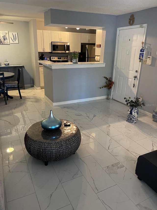 view of tiled living room