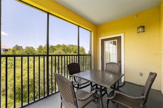 view of sunroom